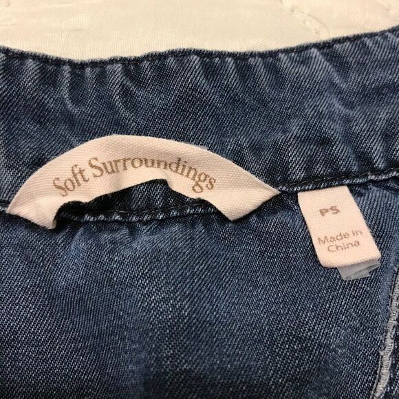 Soft Surroundings Denim womens shirt size PS - Picture 3 of 4